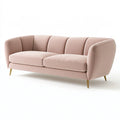 Divano 3 posti 210 x 90 x 82 cm in tessuto rosa cipria - stile moderno